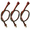 LinsyRC 3-Pack T Plug Male Connector to Female Connector Adapter Extension Cable with 11.8inch 14awg Wire for RC Battery Toy DIY Spare Part view 1