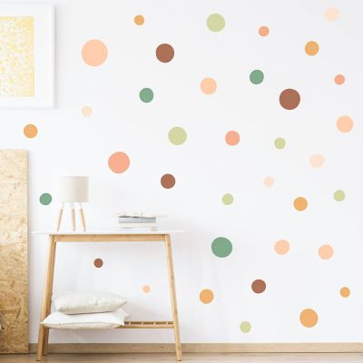 112 Pieces Polka Dots Wall Stickers 7 Colors Boho Wall Decals for Kids Girls Bedroom Playroom Living Room Nursery Daycare Classroom Decor Removable Vinyl Wall Stickers Dots Wall Decals