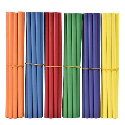 60 Pieces Rhythm Sticks for Kids Bulk, 12 Inch Wood Lummi Sticks Music Classroom Percussion Instruments, 6 Colors