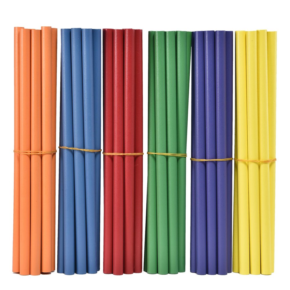 60 Pieces Rhythm Sticks for Kids Bulk, 12 Inch Wood Lummi Sticks Music Classroom Percussion Instruments, 6 Colors