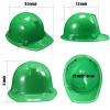 Sumind 48 Packs Construction Party Hats Kids Plastic Worker Helmet Bulk Toy for 3-8 Years Children Dress up Party Supplies(Green) view 2