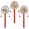 ibasenice 3Pcs Wave Drum Toys Set for Kids Hand Rattle Drum Educational Musical Instruments Early Learning and Coordination Development 7.1 Inch Portable view 1