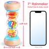 Rainmaker - Montessori Baby Toys for 6-12 Months 1 Year Old, Newborn Baby Rattle Shaker Sensory Toy, 7 inch Wooden Rain Stick Baby Musical Toys for 6 7 8 9 10 Month Infant Toddlers Gift view 2