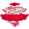 Reborn Baby Dolls Clothes Accessories Red Tutu Outfit for 17-23 Inch Reborn Newborn Baby Girl Clothing Set Super Cute Red Princess Dress 3pcs Set  view 1
