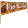 9.8 x 1.6 ft Large Happy Thanksgiving Maple Leaf Turkey Banner - Indoor/Outdoor Decoration view 1