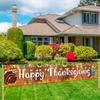 9.8 x 1.6 ft Large Happy Thanksgiving Maple Leaf Turkey Banner - Indoor/Outdoor Decoration view 3