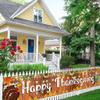 9.8 x 1.6 ft Large Happy Thanksgiving Maple Leaf Turkey Banner - Indoor/Outdoor Decoration view 4