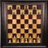 Bridle Knight Pieces Included on Red Cherry Straight Up Chess Vertical Chess Board view 1