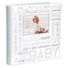 Malden International Designs 4x6 Horizontal 2 Up Baby Photo Album White Book Bound Memo Writing Areas Hard Cover 3.5 x 5 Front Cover Photo Pocket view 2