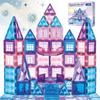 Little Pi 102pcs Frozen Princess Castle Magnetic Tiles Building Blocks - 3D Diamond Blocks, STEM Educational Toddler Toys for Pretend Play, 4 Year Old Girl Birthday Gifts Kids Ages 3 5 6 7 8 - Blue view 1