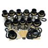 Crown Display New Years Eve Party Supplies 2026 I 250 Pcs I Black and Gold Top Hats Tiaras Bead Necklace Noise Makers I 2026 New Years Decorations Happy New Year Decorations 2026 Bulk Party Favors view 1