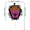 1 PCS Happy Halloween Cake Topper - Assembled Glitter Ghost Tree Tombstone Cake Pick for Theme Birthday Party Decorations Supplies view 2
