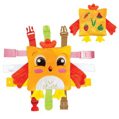 Buckle Toys - BokBok Chicken - Learning Activity Toddler Plane Travel Essential Toy - Develop Motor Skills and Problem Solving