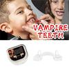 Anshka Retractable Halloween Vampire Fangs,Retractable Braces,Realistic Reusable Vampire Fangs,Fake False Teeth for Themed Party, Cosplay (2pcs) view 2