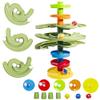 WEofferwhatYOUwant 2-Way Ball Drop  Montessori STEM Ball Tower Toy for Toddlers 9M+ | Dual Ramp Design, Expandable Green Tracks, Large Rattle Balls, Easy Assembly, BPA-Free Safe Plastic view 1