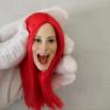 Fremego 1/6 Scale Female Head Sculpt,Female Pale Skin Open Mouth Expression Head Carved for 12inch Action Figure Body (B) view 3