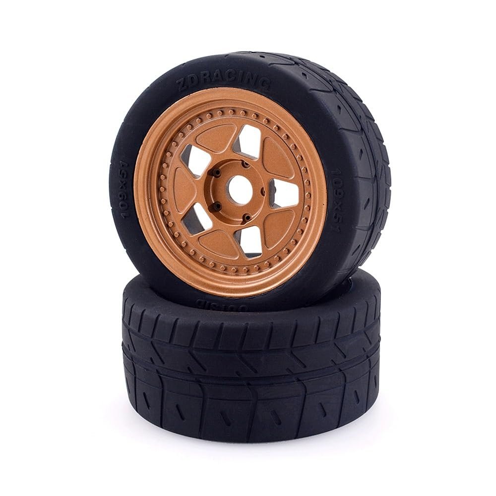 109mm RC Tires Wheel 17mm Hex Hub 8585 Tyre for ARRMA ZD Racing EX07 1/7 Limitless Speed BASH 4WD Brushless RC Racing Car ( Color : Black )