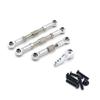 BAIJAC 3PCs Metal Steering Rocker Rod Linkage with Serve Arm for 1/12 Wltoys 12402 RC Car Upgrade Parts Universal ( Color : Silver )