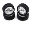BAIJAC for Wltoys 144001 144010 124016 124017 124019 124018 RC Car Parts 65mm Metal Wheel Rim + High Grip Rubber Tires Tyres ( Color : Silver ) view 1