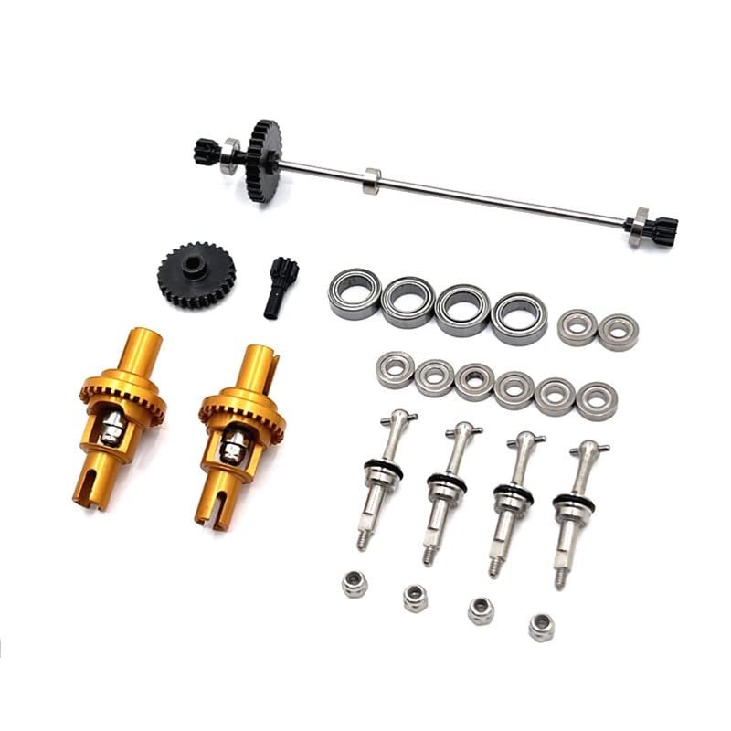 BAIJAC 1/28 284131 K979 K989 K999 RC Car Metal Upgrade Parts, Gear, Differential, Drive Shaft and Other Modification Kits ( Color : Gold )