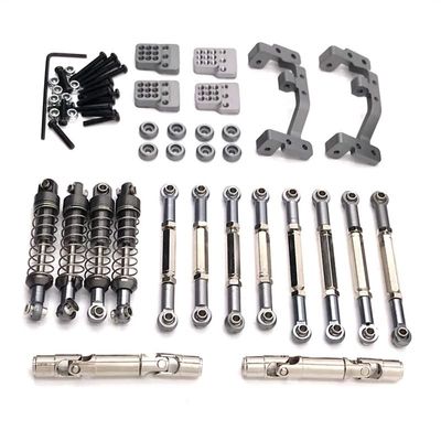 BAIJAC Compatible with Feiyu FY003-5A WPL Model C14 C24 1/16 RC Car Metal Upgrade Parts, Tie Rods, Drive Shafts, Shock Absorbers etc. Modified Parts (Color : Gray)