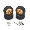 BAIJAC Compatible with WLtoys/ WPL Model/ MN Model/ LC /HL etc. RC Car Metal Upgrade Modified Parts Set of Wheels & Tires Multiple ( Color : Gold ) view 1