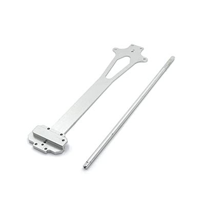 BAIJAC WLtoys 124016 124018 124019 RC Car Upgrade Parts, Metal Modification Second Floor Plate & Central Drive Shaft, Multicolor ( Color : Silver )