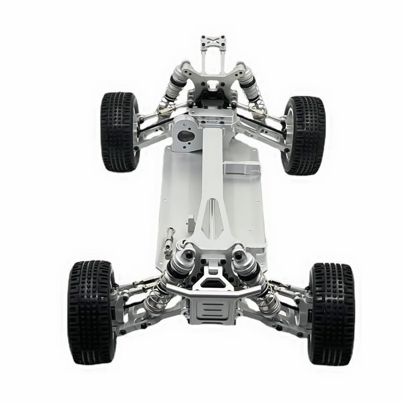 BAIJAC Compatible with WLtoys 1/12 124017 124019 RC Car Metal Modified Frame, Upgrade Spare Parts to Assemble The Frame, Excluding Electronic Equipment ( Color : Silver )