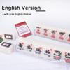 drizzle Travel Mini American Mahjong Set - 166 White Tiles Includes Jokers 0.8" White Melamine Material - with Racks Instructions and Panda Bag 2.20 Pounds view 2