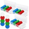 Lewtemi Set of 300 Opaque 1.45 Inch Plastic Poker Chips Plastic Learning Counting Counters Poker Chips Tokens with Storage Box for Adults Casino Card Play Learning Math(Blue, Red, Green, White) view 1