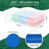Lewtemi Set of 300 Opaque 1.45 Inch Plastic Poker Chips Plastic Learning Counting Counters Poker Chips Tokens with Storage Box for Adults Casino Card Play Learning Math(Blue, Red, Green, White) view 2