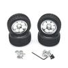 BAIJAC Compatible with WLtoys/ WPL Model/ MN Model/ LC /HL etc. RC Car Metal Upgrade Modified Parts Set of Wheels & Tires Multiple ( Color : Silver ) view 1