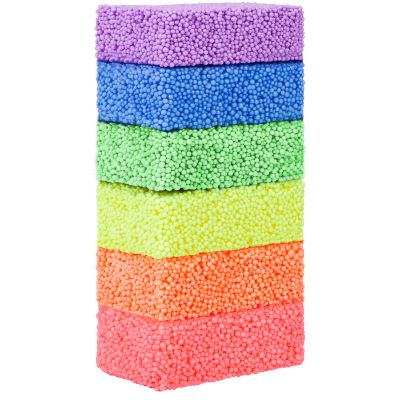 MiKoom Floam 6 PCS Foam Clay Fun Foam for Toddlers Update Bright Colors Giant FoamBeads Play Kit for Kids, Classroom Educational Activity Toys Arts Crafts for Boys Girls
