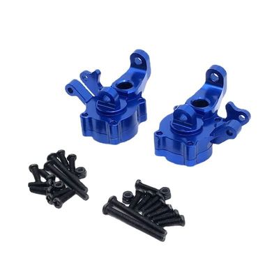 Compatible with YI Kong YK4102 4103 4082 Climbing RC Car Metal Upgrade Parts, A Pair of Front Steering Cups, Aluminum Alloy Modification Parts ( Color : Blue )