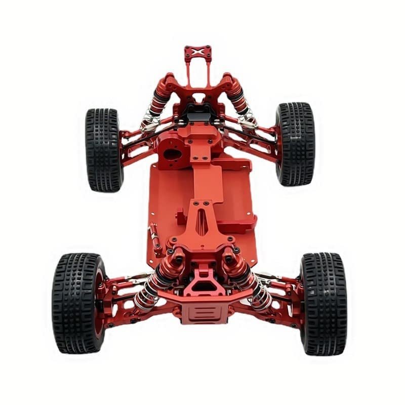 BAIJAC Compatible with WLtoys 1/14 144010 144001 144002 RC Car Metal Upgrade & Modification, Spare Parts Assembly, Metal Frame, No Electronic Equipment ( Color : Red )