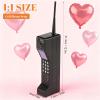 80'S Retro Mobile Phone, Pagers and Beepers 90S, Inflatable Mobile Phone, Retro Brick Cell Phone Ornament, for Party Decorations Supplies Retro Cell Dress Accessory(Black) view 2