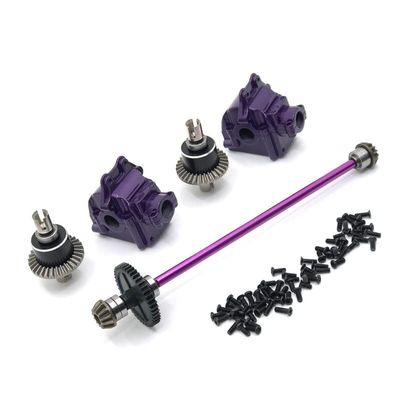 BAIJAC 144010 144001 144002 RC Car Metal Modification Parts, Gearbox, Differential, Transmission Shaft, Gear etc. Assembly Parts ( Color : Purple )