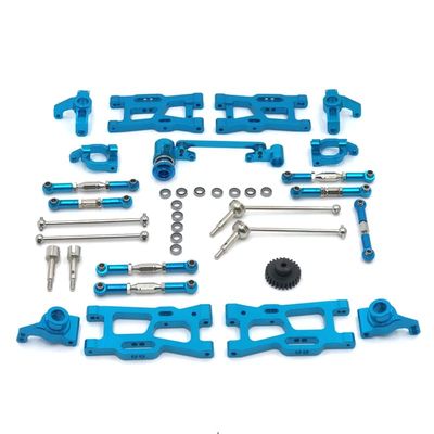 Compatible with WLtoys 124017 124016 124018 124019 144001 144002 RC Car General Metal Upgrade Parts, Modified 12-Piece Set, Equipped with Screws ( Color : Blue )