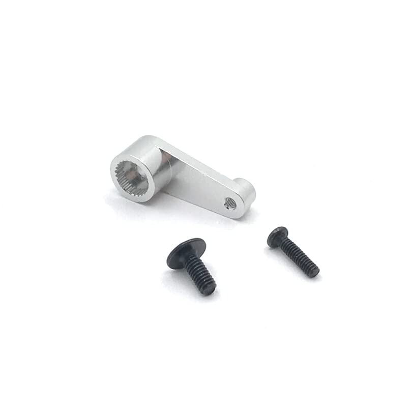 BAIJAC for WLtoys 144001 1/14 RC Car Upgrade Spare Parts Metal 144001-1263 25T Servo Arm Horn Upgrade Parts (Color : Silver)