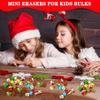 150 Pcs Christmas Mini Erasers for Kids, Cute Small Animal Erasers Bulk for Kids Desk Pets Christmas Pencil Erasers Socks Santa Snowflakes Gift Filling Homework School Classroom Rewards Prizes view 4
