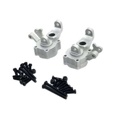 BAIJAC Compatible with YI Kong YK4102 4103 4082 Climbing RC Car Metal Upgrade Parts, A Pair of Front Steering Cups, Aluminum Alloy Modification Parts (Color : Silver)