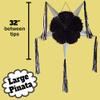 Large 5-Point Star Black Pinata, Elegant Black and Silver Halloween Gothic or Goth Graduation, Wednesday Pinata, Handmade Foldable Mexican Piata supports 6 lb of candies view 2