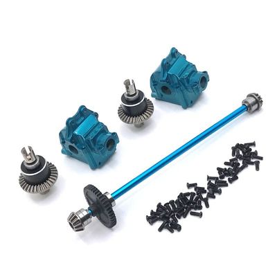 BAIJAC 144010 144001 144002 RC Car Metal Modification Parts, Gearbox, Differential, Transmission Shaft, Gear etc. Assembly Parts (Color : Blue)
