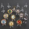 Acrylic Coin Display Stands, Challenge Coins Holders, Mini Easel Holders, Display Stand for Sports Cards, Casino Chips, Poker Guards, Greeting Cards, Challenge Medallions, AA Coins 1.4 Inch, 10 Packs view 3