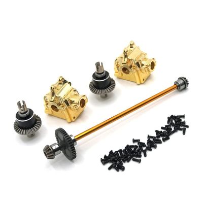 BAIJAC 144010 144001 144002 RC Car Metal Modification Parts, Gearbox, Differential, Transmission Shaft, Gear etc. Assembly Parts (Color : Gold)