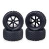 4PCS 110mm Small Nail Tires Wheels 12mm Hub Hex for 1/10 ZD Racing Tamiya DHK 8135 Wltoys RC Desert Buggy Short Course Truck Car ( Color : Black ) view 1