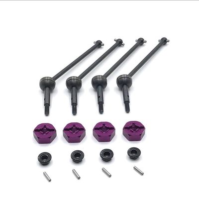 Compatible with WLtoys 144001 144002 144010 124016 124017 124018 124019 RC Car Metal Upgrade Parts Before and After The Hexadecimal Coupling CVD ( Color : Purple )