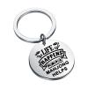MYOSPARK Mahjong Gift Mahjong Lover Gift Mahjong Jewelry for Mahjong Player Life Happens Mahjong Helps Keychain (Mahjong KC) view 1