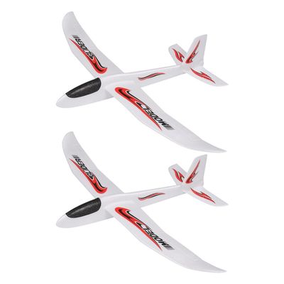Hand Throwing Plane, Foam Glider Airplane Toy, 39 inch Throwing Foam Plane Catapult Flying Plane Model Toy for Outdoor Sports Toys Birthday Gifts for Boys Girls, (2PCS)