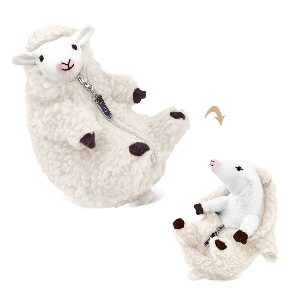 AGRIMONY Cute Shaved Sheep Stuffed Animals,Small Plushies Kawaii Lamb Plush Toys, Easter Valentines Mothers Day Birthday Christmas Funny Gifts Sheep Decor for Kids Girls Boys Teens Women